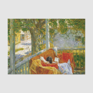 Couch on the Porch, Cos Cob by Frederick Hassam Tissue Paper