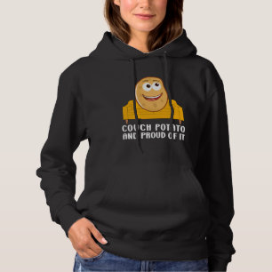 Couch Potato And Proud Of It TV Addicts Fun Sarcas Hoodie