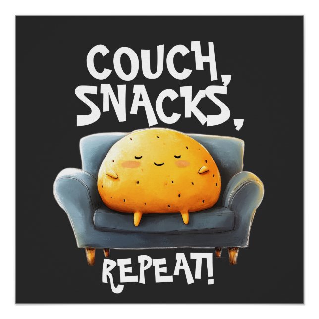 Couch Potato Funny Poster (Front)
