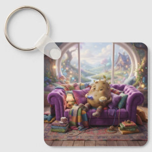 Couch Potato Key Ring