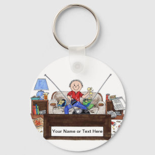 Couch Potato - Male Key Ring