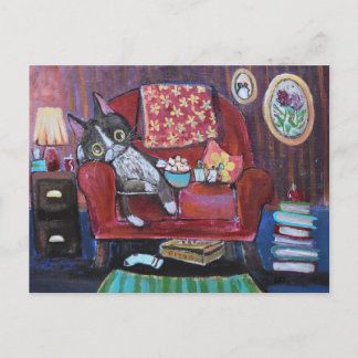 Couch Potatoes Cute Whimsical Animals Postcard