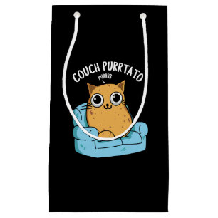 Couch Purrtato Funny Potato Pun Dark BG Small Gift Bag