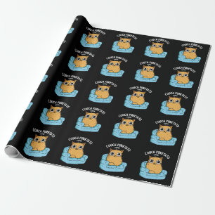 Couch Purrtato Funny Potato Pun Dark BG Wrapping Paper