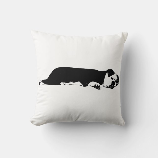 Couch Sprawl Bulldog Cushion (Front)