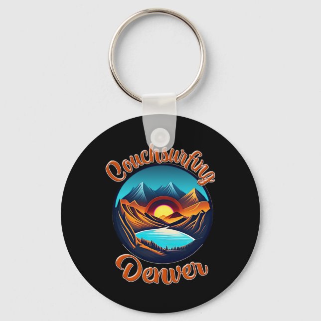 Couch Surfing Denver Colorado  Key Ring (Front)