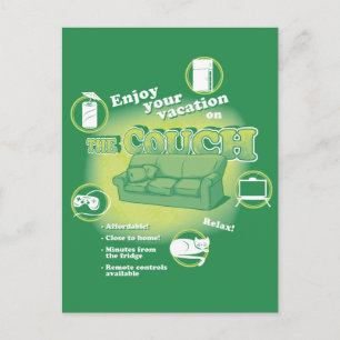 Couch Vacation Postcard