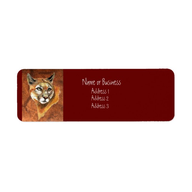 Cougar Address Label (Front)