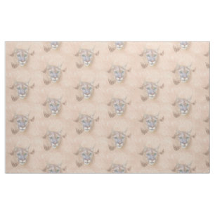 Cougar and Butterflies Fabric