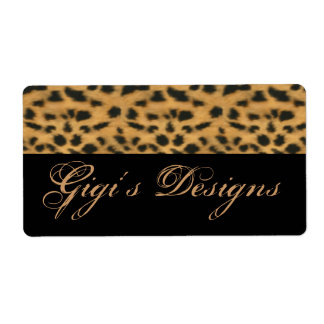 Cougar animal print handmade labels