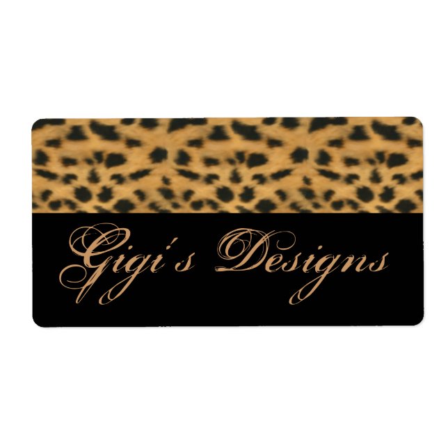 Cougar animal print handmade labels (Front)