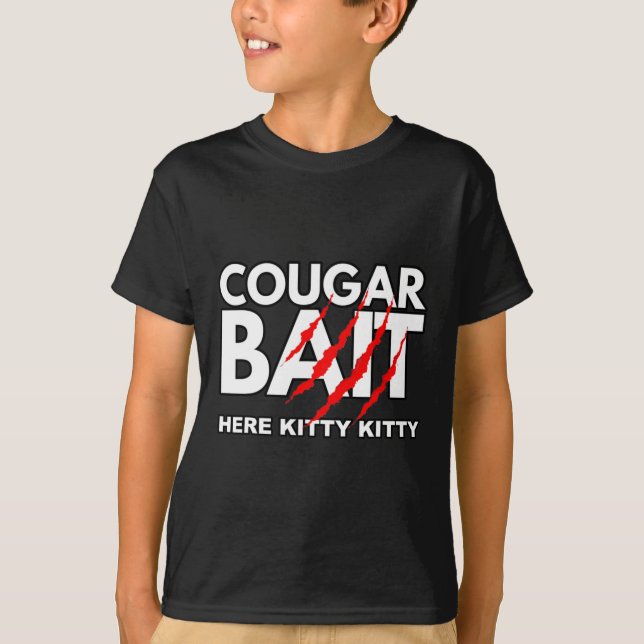 Cougar Bait Fun Halloween Costume Older Woman Youn T-Shirt (Front)