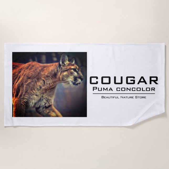 COUGAR：Beach Towel (Front)