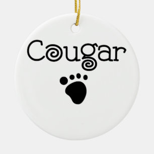Cougar Ceramic Tree Decoration