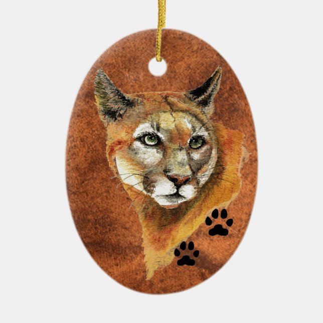 Cougar Christmas Ornament (Front)