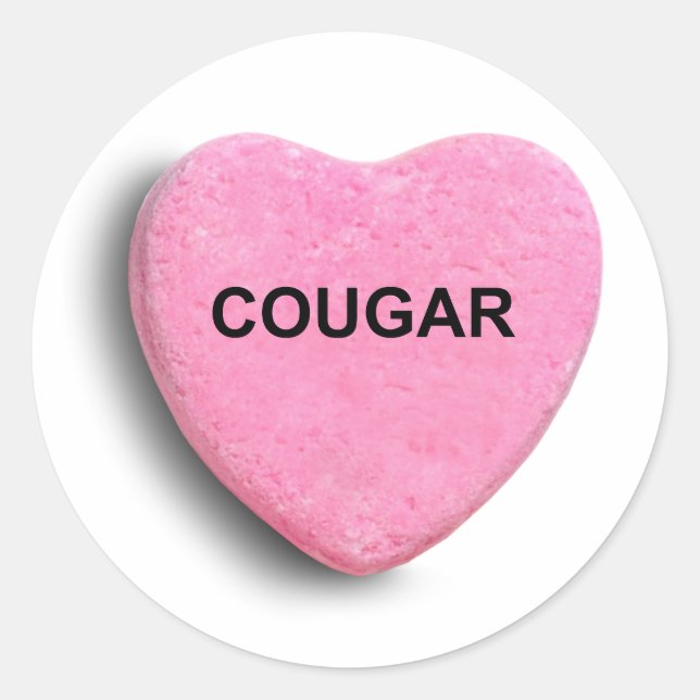 COUGAR CLASSIC ROUND STICKER (Front)