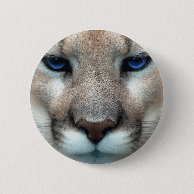 Cougar cub 6 cm round badge (Front)