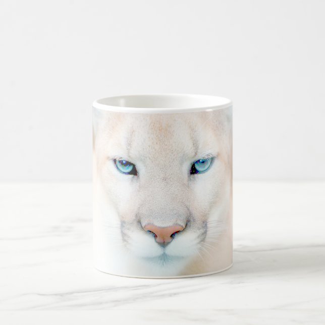 Cougar Face Wildlife Coffee Mug (Center)