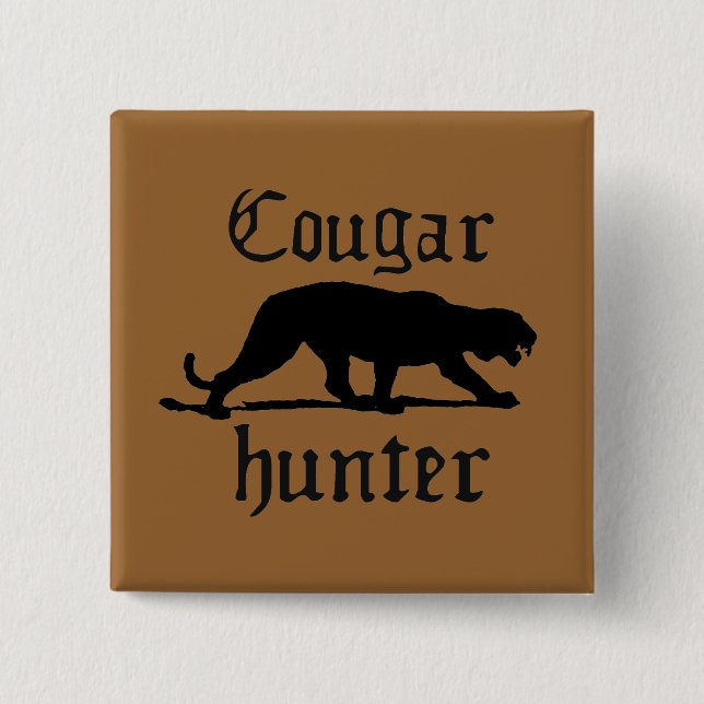 COUGAR HUNTER 15 CM SQUARE BADGE (Front)
