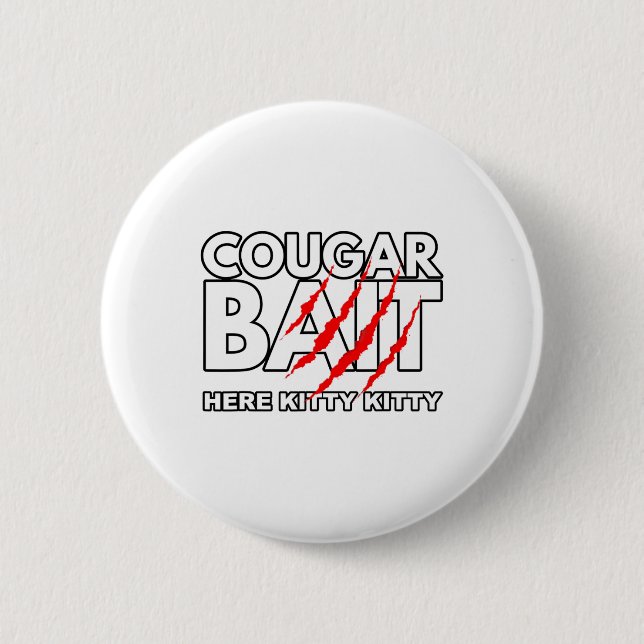 Cougar It Fun Halloween Costume Older Woman Younge 6 Cm Round Badge (Front)