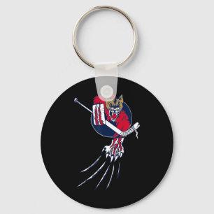 Cougar Lion Beast Ice Hockey Goalie Cat Original G Key Ring