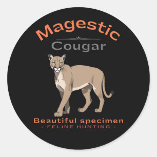 cougar live classic round sticker