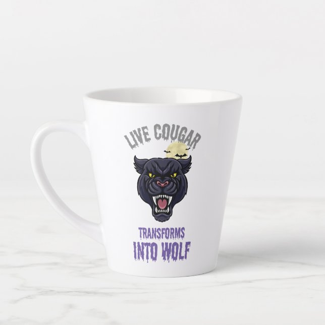 cougar live  latte mug (Left)