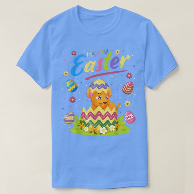 Cougar Lover Funny Easter Egg Cougar Happy Easter  T-Shirt (Design Front)