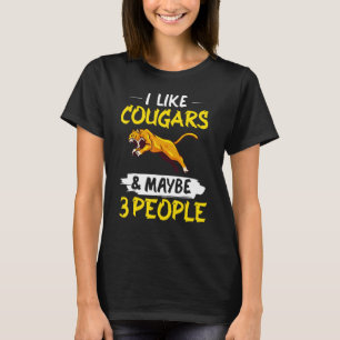 Cougar Mountain Lion Animal Cat Head  Cute Wildcat T-Shirt