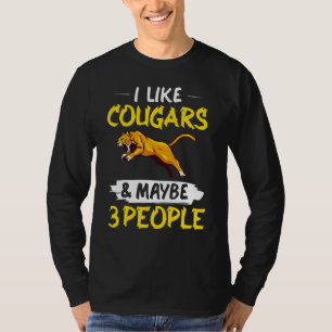 Cougar Mountain Lion Animal Cat Head Cute Wildcat T-Shirt