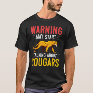 Cougar Mountain Lion Animal Cat Head  Cute Wildcat T-Shirt