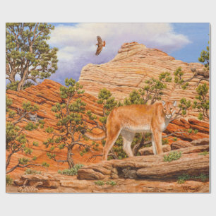 Cougar Mountain Lion In Zion National Park Wrapping Paper