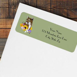 Cougar Mountain Lion Puma Flowers