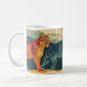 Cougar Mountain lion vintage Coffee Mug