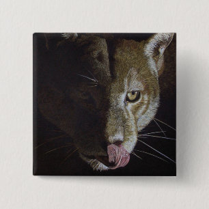 Cougar Night 15 Cm Square Badge