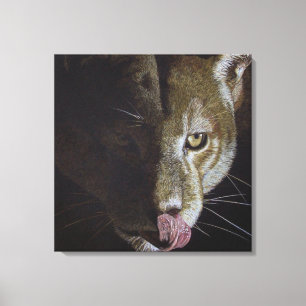 Cougar Night Canvas Print