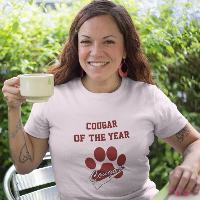 Cougar of the Year Funny Dark Red T-Shirt (Creator Uploaded)