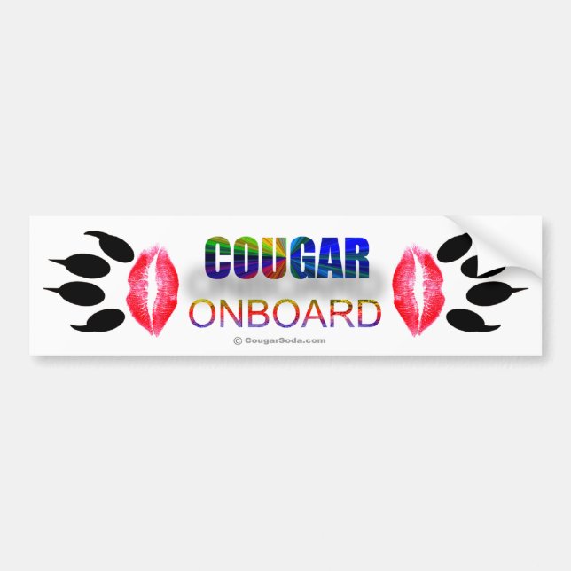 "Cougar Onboard" Bumper Sticker (Front)