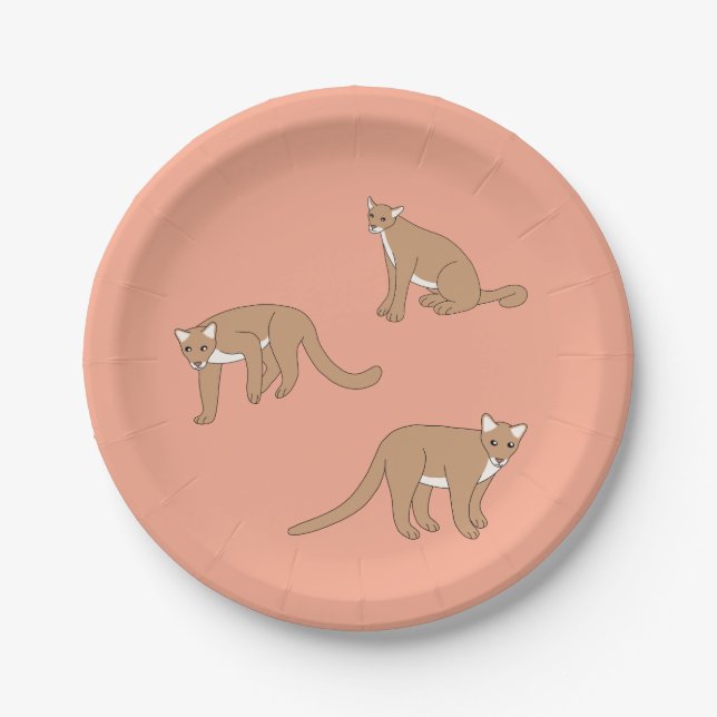 Cougar Paper Plate (Front)