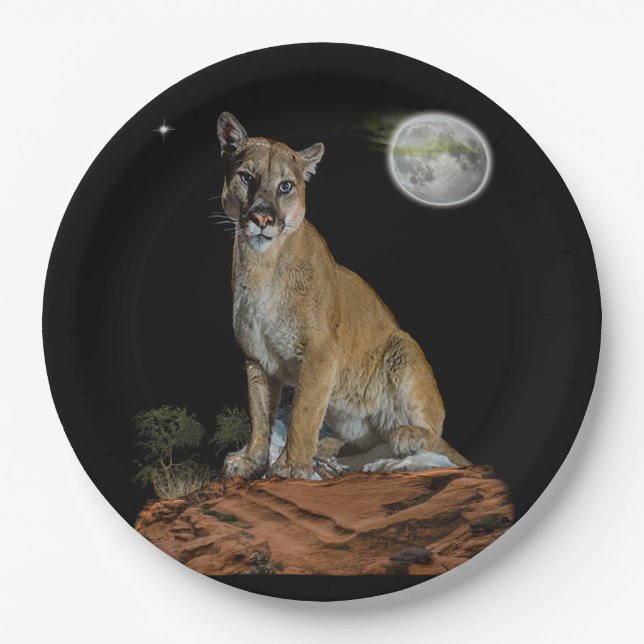 Cougar Paper Plate (Front)