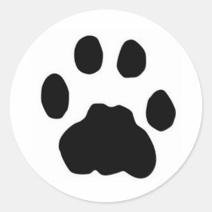 COUGAR PAW PRINT CLASSIC ROUND STICKER