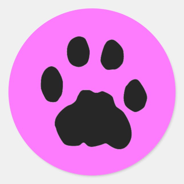 COUGAR PAW PRINT CLASSIC ROUND STICKER (Front)