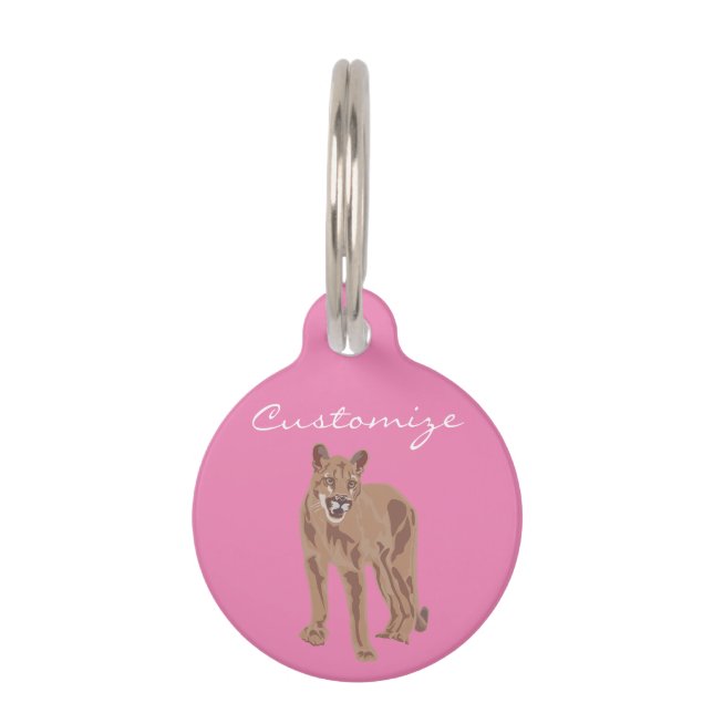 Cougar Puma Mountain Lion Thunder_Cove Pet Tag (Back)