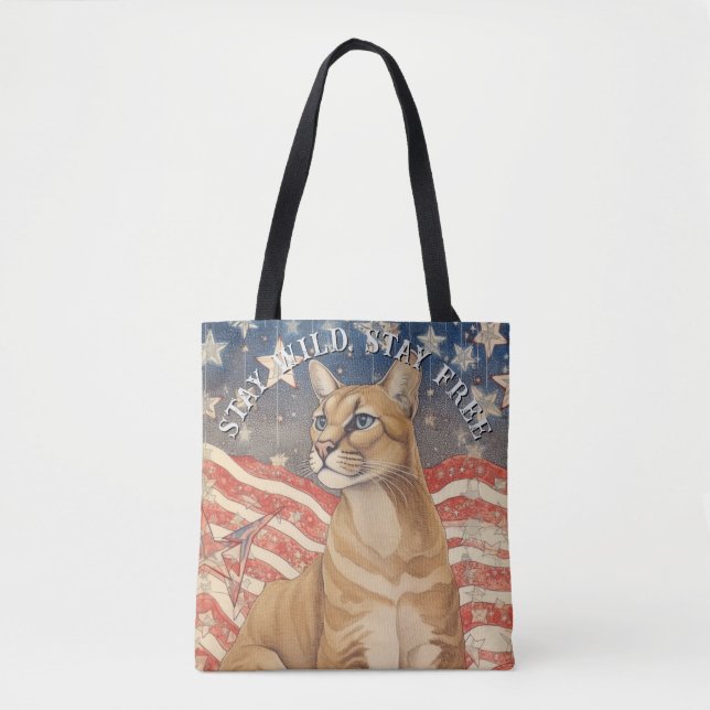 Cougar Stars and Stripes Tote Bag (Front)