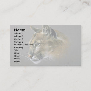 Cougar study business card