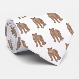 Cougar Team Mascot Football Basketball Baseball Tie