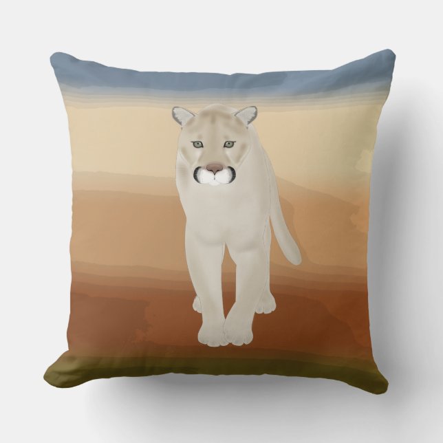 Cougar Throw Pillow (Front)