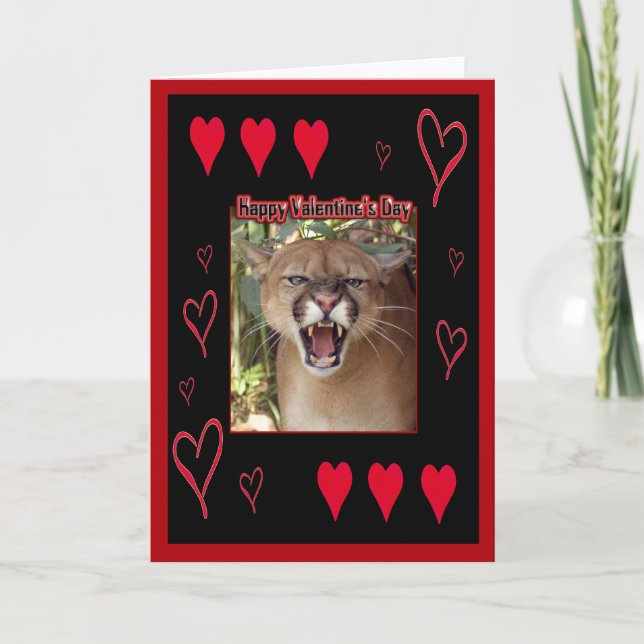 Cougar Valentine Card (Front)