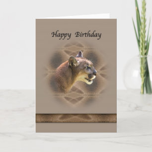 Cougar's Birthday Greeting Card