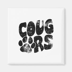 Cougars Footll School Sports Fan Team Spirit Magnet